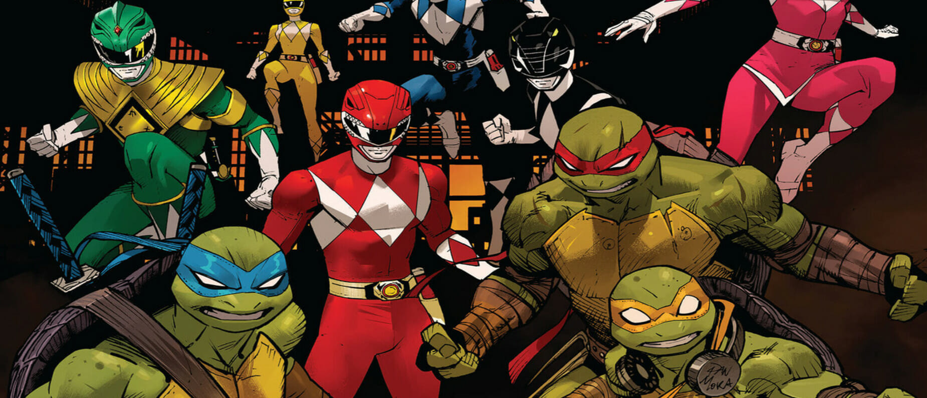 Mighty Morphin Power Rangers/Teenage Mutant Ninja Turtles - by Ryan Parrott  (Paperback)